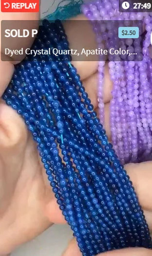 Dyed Crystal Quartz, Apatite Color, 3mm Smooth Rounds (16" strand)