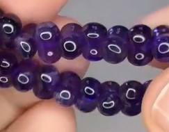 A Grade Amethyst Peanut Shape Beads, 5 x 8mm (8" strand)