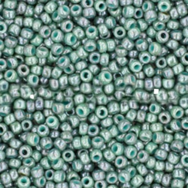 11-1207, Marbled Opaque Blue on Green Turquoise (28 gr.) Toho