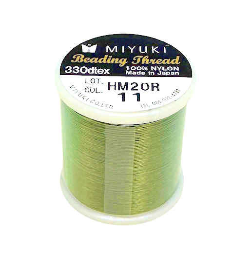 Miyuki Nylon Beading Thread, Peridot, 2mm (55 yds)
