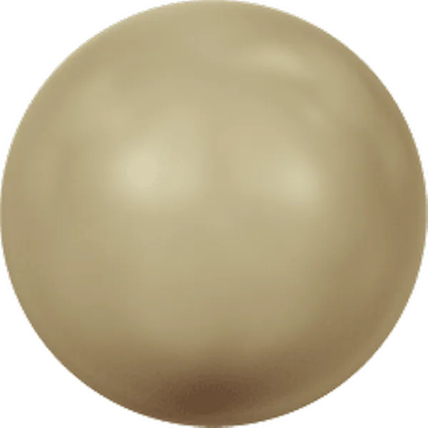 14mm Swarovski Pearls, 5811 (1.4mm hole) Vintage Gold (Qty: 2)