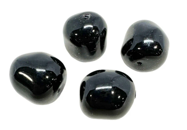 Swarovski 5840 Baroque Pearls, 14mm, Mystic Black (True Black) (Qty: 4)