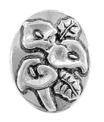 TierraCast Button, Calla Lily Design, 15x19mm (Qty: 1) Discontinued