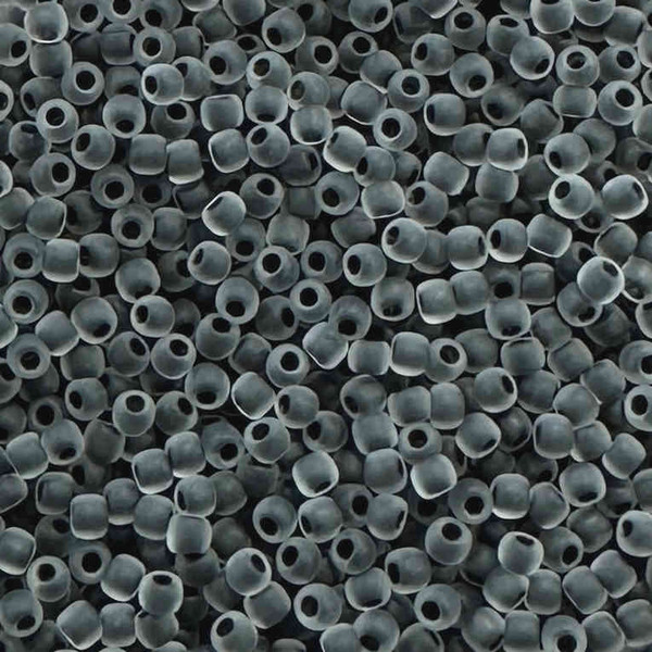 11-0344FM, Matte Black-Lined Crystal (28 gr.) Toho (Discontinued)