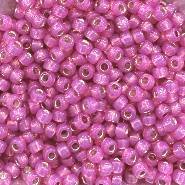 8-PF2107, PermaFinish Gilt-Lined Rose Opal (28 gr.) Toho (Formerly P0584A)