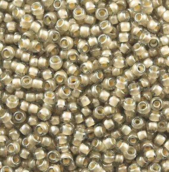 8-0369, Taupe-Lined Crystal (28 gr.) Toho