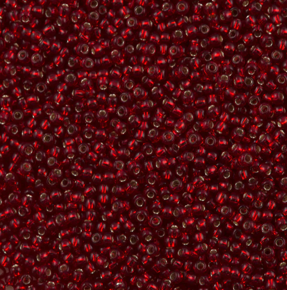 15-0025D, Silver-Lined Dark Garnet (14 gr.) Toho (Discontinued)