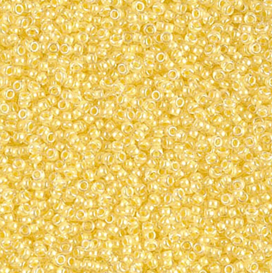 15-0201, Yellow-Lined Crystal (14 gr.) Miyuki 