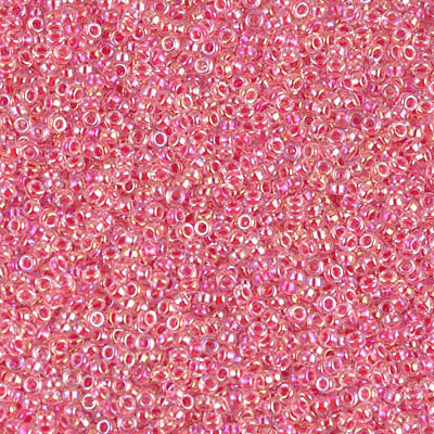 15-0276, Dark Coral-Lined Crystal AB (14 gr.) Miyuki 