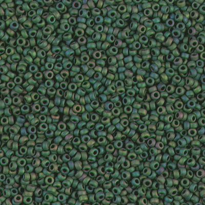 15-2066, Matte Metallic Dark Green Iris (14 gr.) Miyuki (Matches DB-0327)