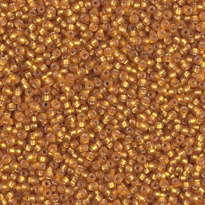 15-2422F, Matte Silver-Lined Topaz (14 gr.) Miyuki