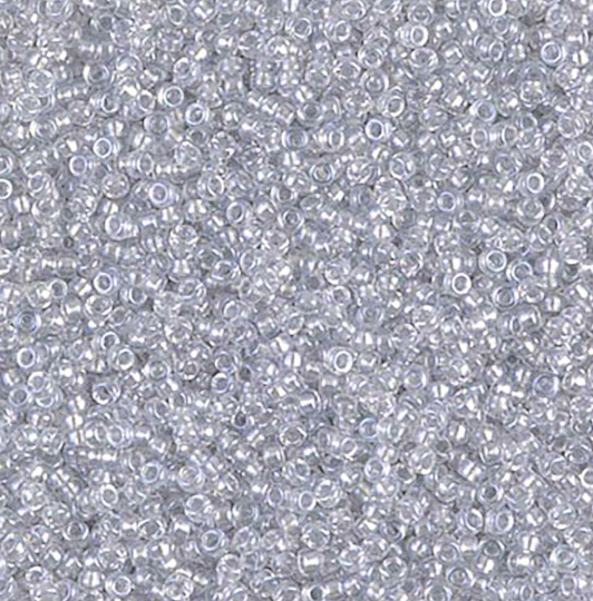 15-1105, Sparkling Silver Gray-Lined Crystal (14 gr.) Miyuki (Matches DB-0271)