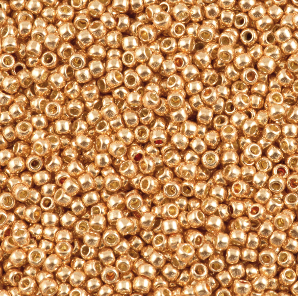 15-PF0551, PermaFinish Galvanized Light Rose Gold (14 gr.) Toho (Formerly P0481A)