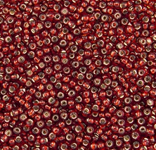 15-2153S, Silver Lined Dark Cherry Amber (14 gr.) Toho (Discontinued)