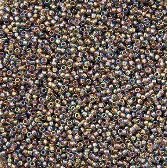 15-0999, Gold-Lined Black Diamond AB (14 gr.) Toho