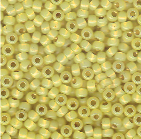 6-0554, Dyed Light Daffodil Silver-Lined Alabaster (28 gr.) Miyuki (Matches DB-0623)