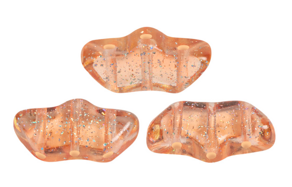 Delos par Puca Beads, Transparent Constellation Rose, 6 x 10mm (Qty: 15) 