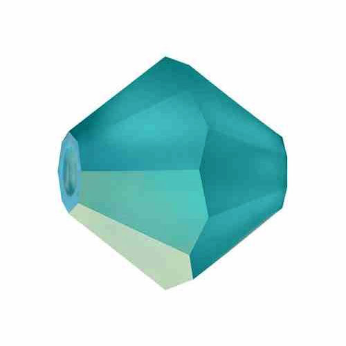 4mm Preciosa Bicones, Matte Blue Zircon AB (Qty: 50)