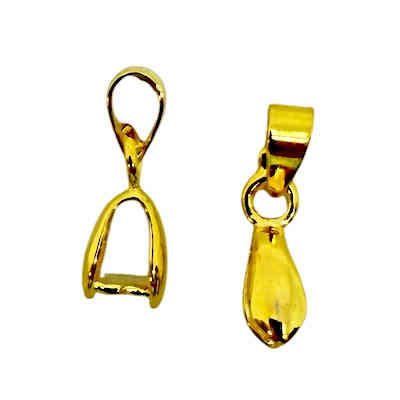 Small Bright Gold Bail, Gold-Plated, 17 x 4.3mm (Qty:2) (Discontinued)