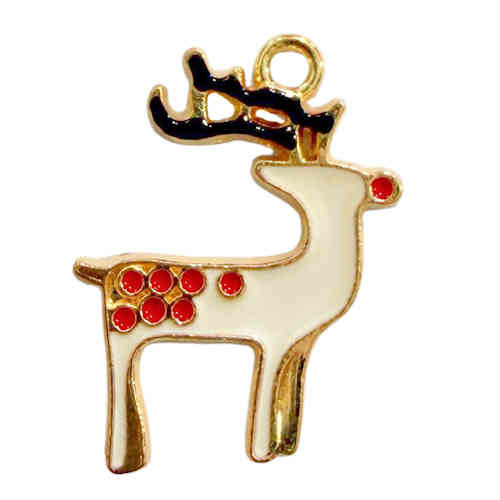 Reindeer Charm, 23 x 18mm (Qty: 1) 