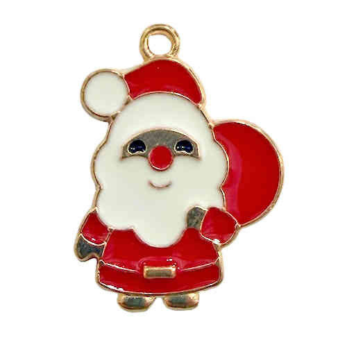 Santa Charm, 23 x 17mm (Qty: 1) 