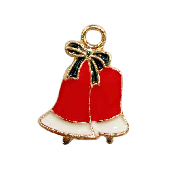 Christmas Bells Charm, 20 x 15.5mm (Qty: 1) 
