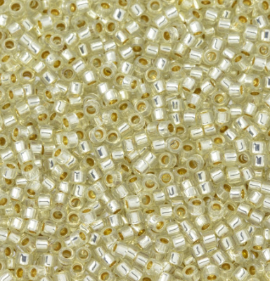 TOHO Aiko 11-PF2125, PermaFinish Translucent Silver-Lined Light Jonquil (5 grams)
