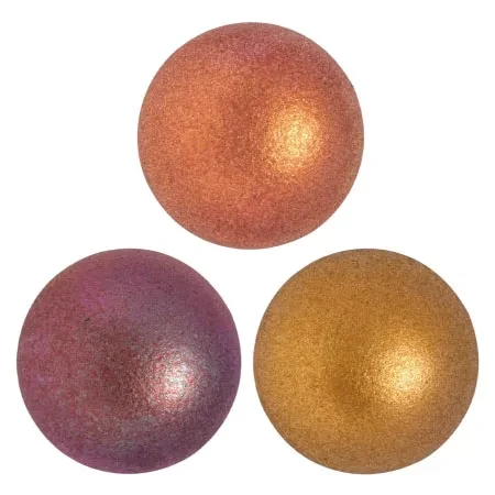 14mm Cabochon par Puca, Yellow Gold Metallic Iris (Qty: 1) Overstock