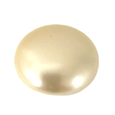 14mm Cabochon par Puca, Cream Pearl (Qty: 1) Overstock