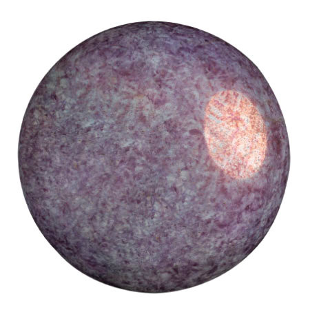 25mm Cabochon par Puca, Amethyst/Gold Ceramic Look (Qty: 1) Overstock