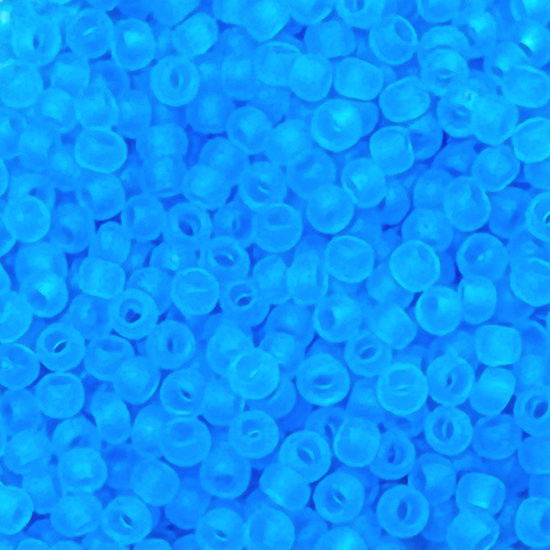 8-0003BF, Frosted Transparent Medium Aqua (28 gr.) Toho Overstock