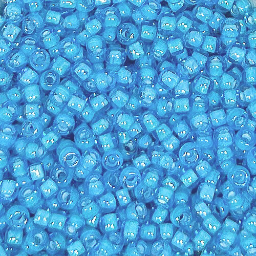 8-0931, White-Lined Aqua (28 gr.) Toho Overstock