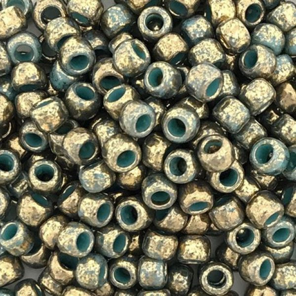 8-1703, Gilded Marble Turquoise (28 gr.) Toho Overstock