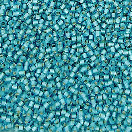 15-0023F, Matte Silver-Lined Aquamarine (14 gr.) Toho (Discontinued)