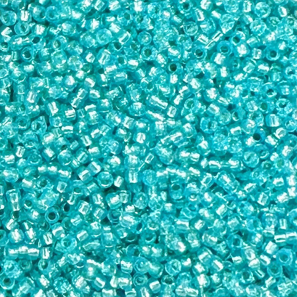 15-2117, Silver-Lined Milky Aqua (14 gr.) (Discontinued)