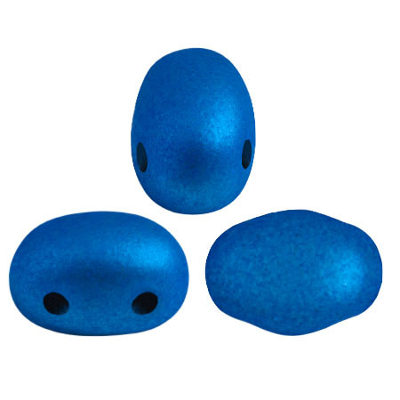 Samos par Puca Beads, Metalust Matte Crown Blue (Qty: 25) (Discontinued)