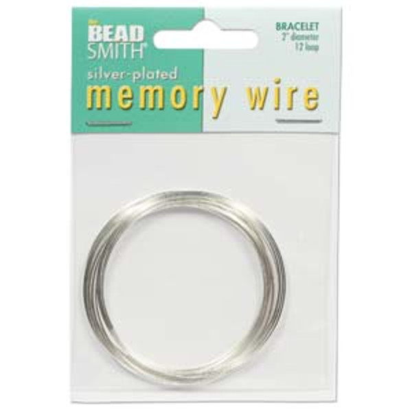 Memory Wire - Round Bracelet - 2" (Small) - Silver (12 loops)