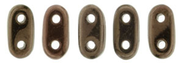 2-Hole Bar Beads, Dark Bronze (10 gr.)