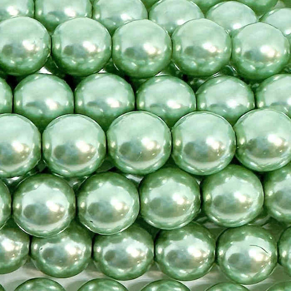 2mm Czech Glass Pearls, Seafoam (Qty: 50)