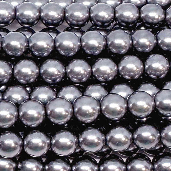 3mm Czech Glass Pearls, Dark Grey (Qty: 50)