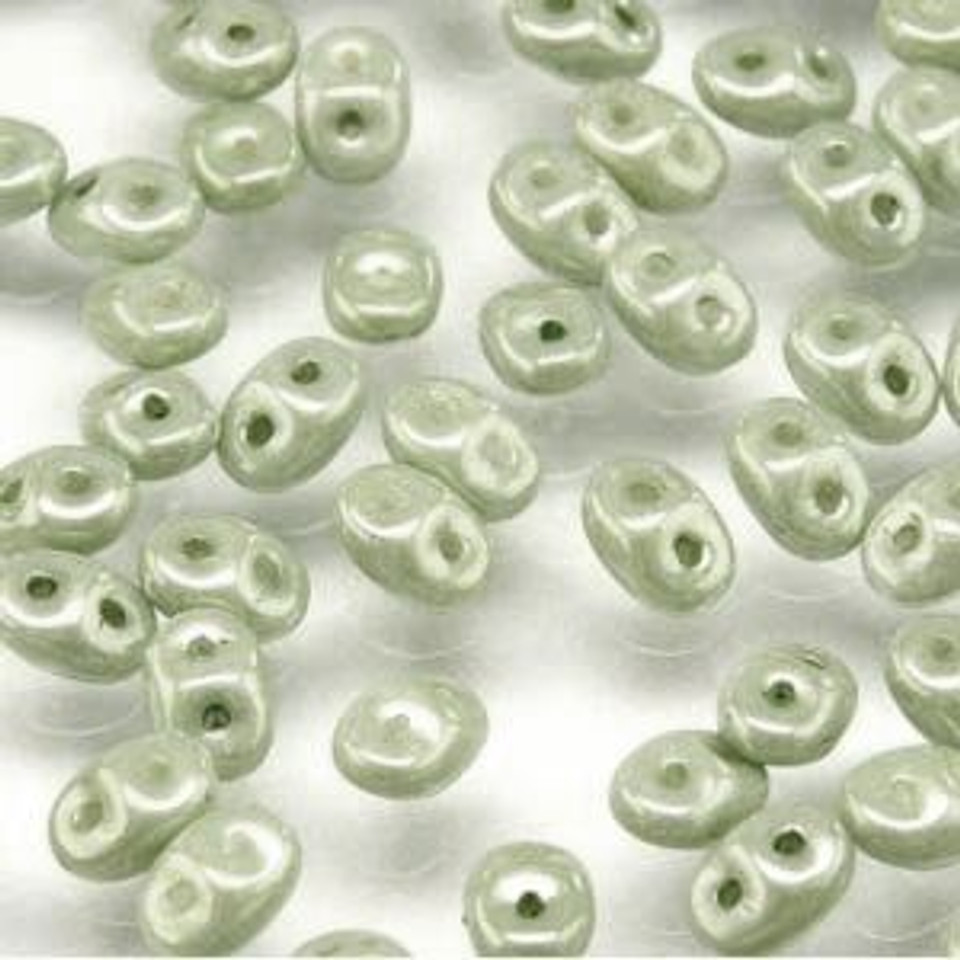 SuperDuos, Chalk Green Light Luster (10 gr.) Jill Wiseman Designs