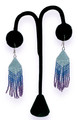 Flirty Fringe & Brick Stitch Earrings Kit, Mint/Blue/Purple