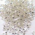 Size 11 Toho Sharp Edge Triangles, Color 0021, Silver-Lined Crystal (28 gr.)