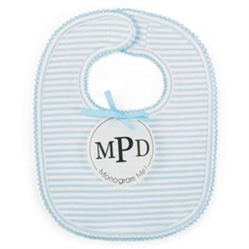 Monogram Me Blue Bib Mud Pie