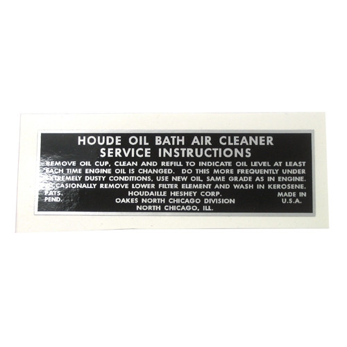 Decal Set for Flat Air Cleaner Assembly  Fits  41-53 Jeep & Willys