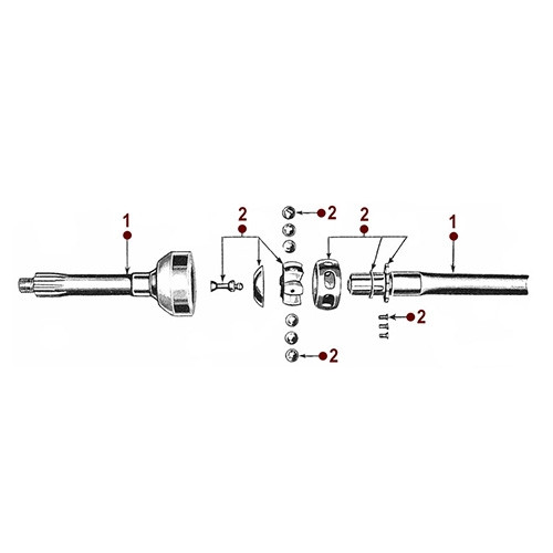 Rzeppa Front Axle - M38A1