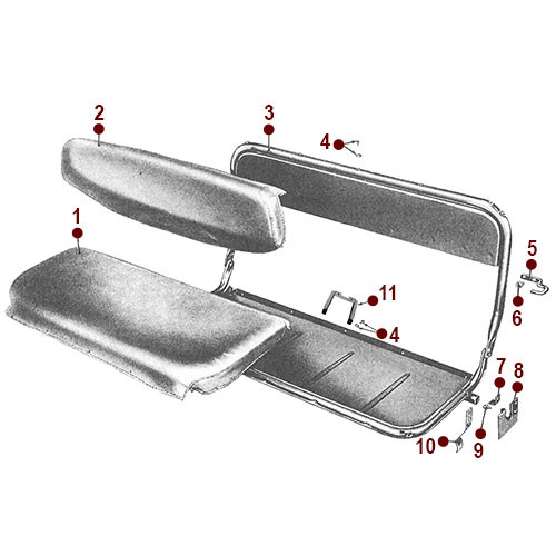 Body - Rear Seat - 52-71 M38A1