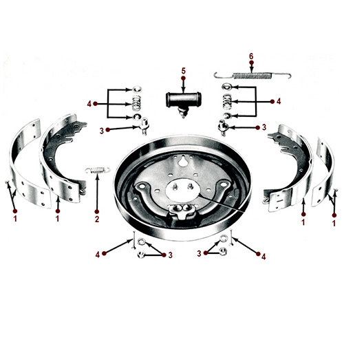 Brake Diagrams - Willys CJ-5, 6