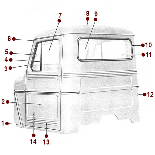 Body Diagrams - Willys Truck