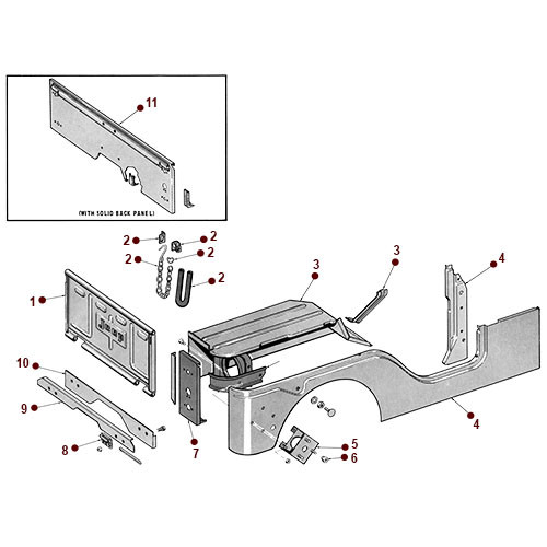 Body (Exploded) - 46-49 CJ-2A
